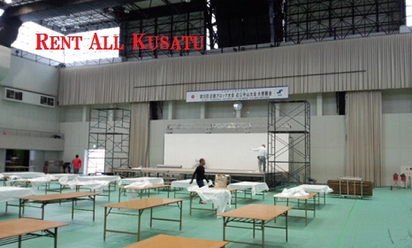 体育館内イベント 会場設営 レントオール草津
